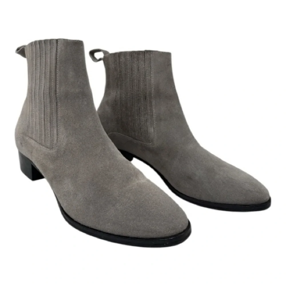 ATELIER MERCADAL Suede Gray Ankle Boots Chelsea boots size 38.5
